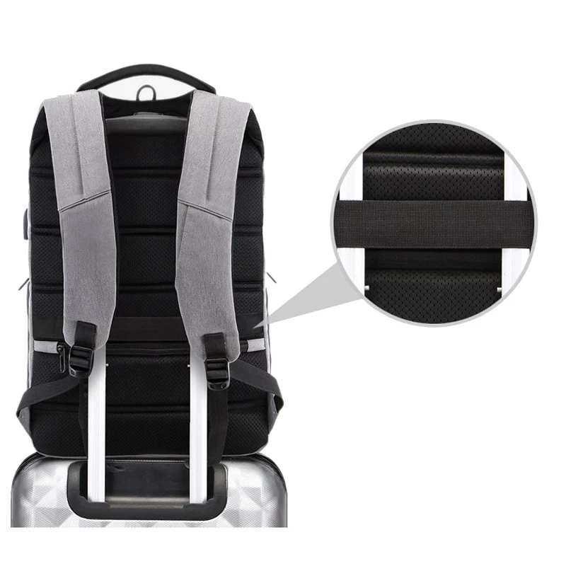 Дорожный рюкзак для мужчин и женщин сумка ноутбука 17 дюймов с USB защитой от кражи