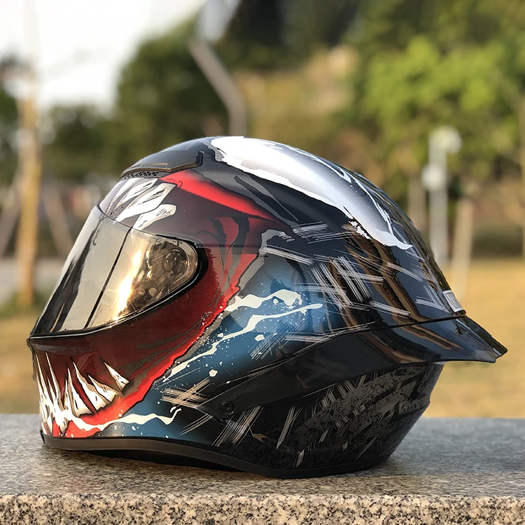 

New Arrival Venom Big Spoiler Motorcycle Helmet ECE Approved Full Face Racing Helmet Off Road Winter Season Helmet