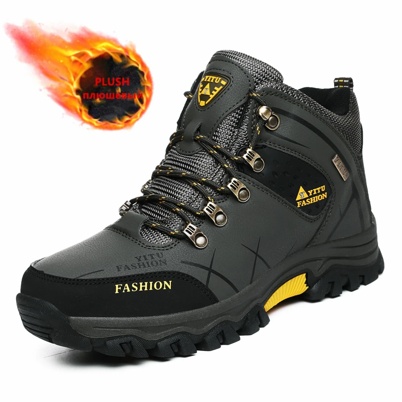 Mens Black Waterproof Hiking Boots