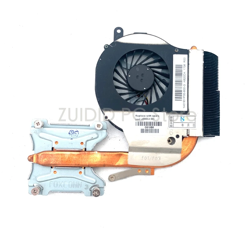 

original free shipping for HP Pavilion CQ62 G62 G62-B35SG G72 fan and independent Thermal Module 606014-001 1A01EYP00-600-G