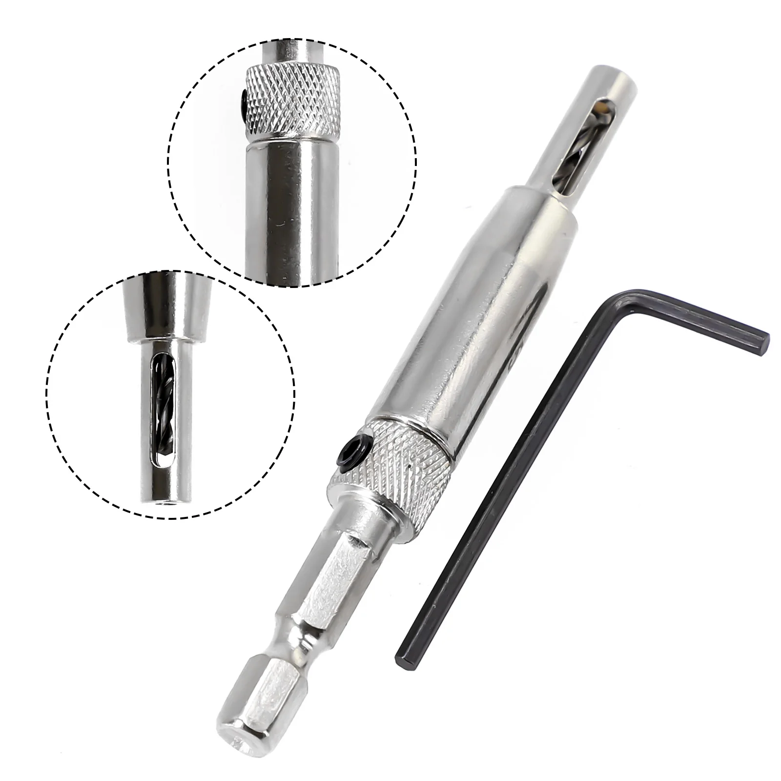 

Self Centering Hinge Tapper Core Drill Bit Set with High Speed Steel Body 7 Sizes Available for Precise Positioning