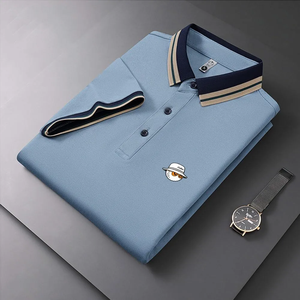 Golf Apparel Men's New Knitted Polo Shirt Summer Men's Classic Polo Collar Short Sleeve Polo Shirt Casual Golf Sports T-shirt