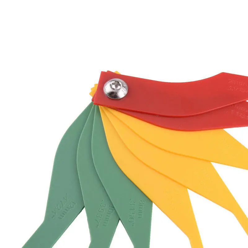 

Pad Gauge Brake Lining Measure Tool Ruler Replacement Green&Yellow&Red