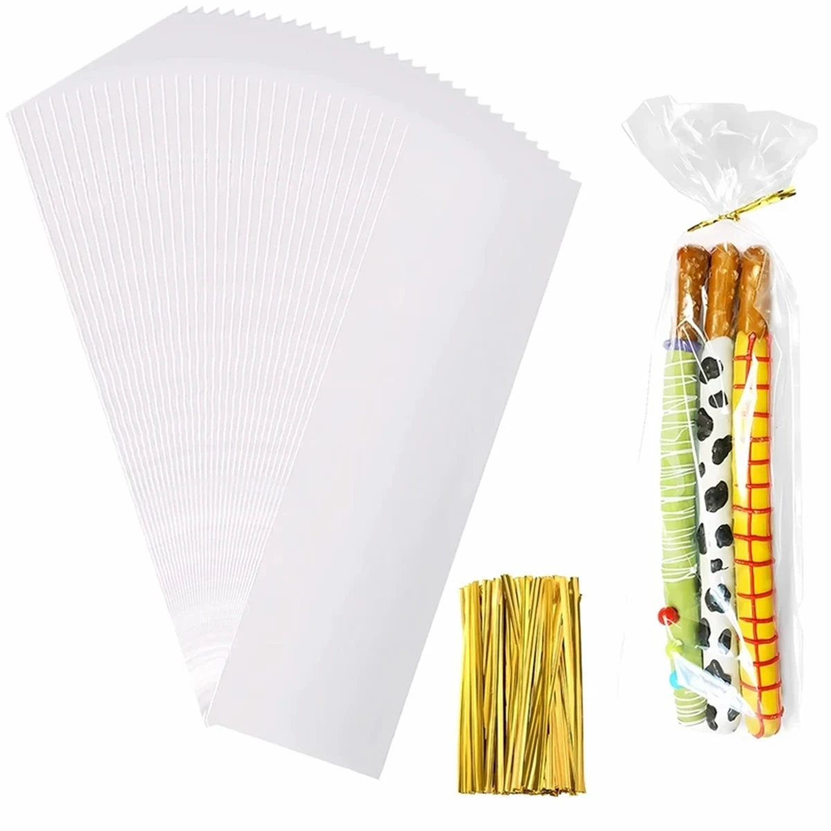 50 шт. прозрачные квадратные пакеты для конфет