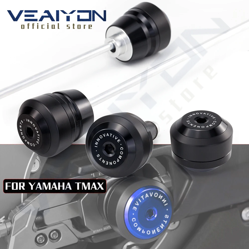 

For YAMAHA TMAX 2020 2021 Front And Rear Axle Sliders Fork Wheel Protection Crash Pad Fork Wheel Protector Kit