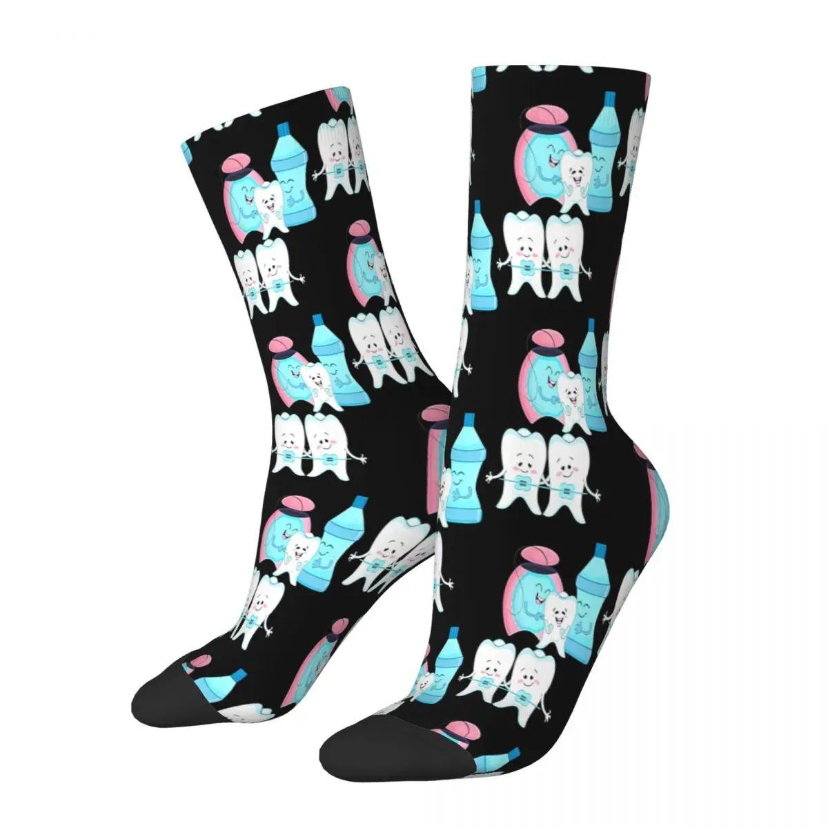 

Funny Dentist Pack And Pattern Teeth Socks Male Mens Women Autumn Stockings Printed