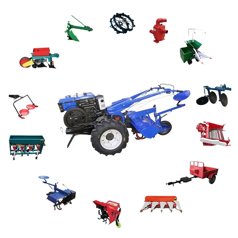 

High quality cultivator with 8-22HP mini two wheel walk tractor