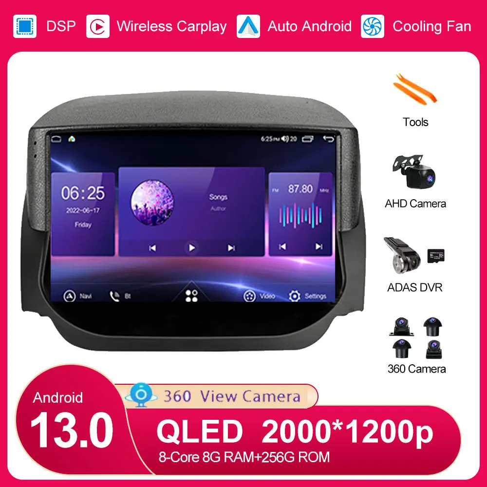 

Android 13 для Ford EcoSport Eco Sport 2014 - 2018 Автомобильная Мультимедийная Навигация стерео головное устройство 360 камера GPS