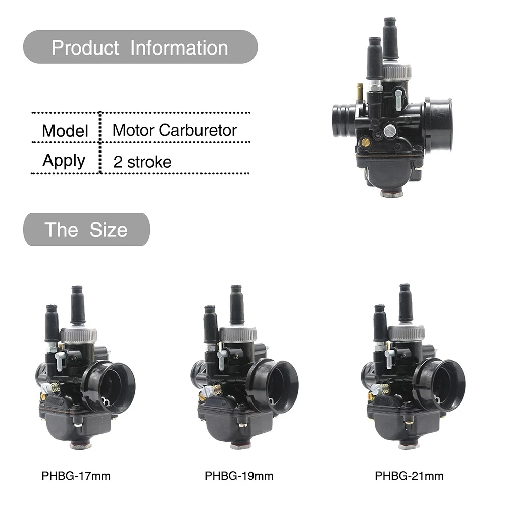 Карбюратор для мотоцикла PHBG 21 мм AD карбюратор 50-100Cc двигателя 2-тактный гоночный