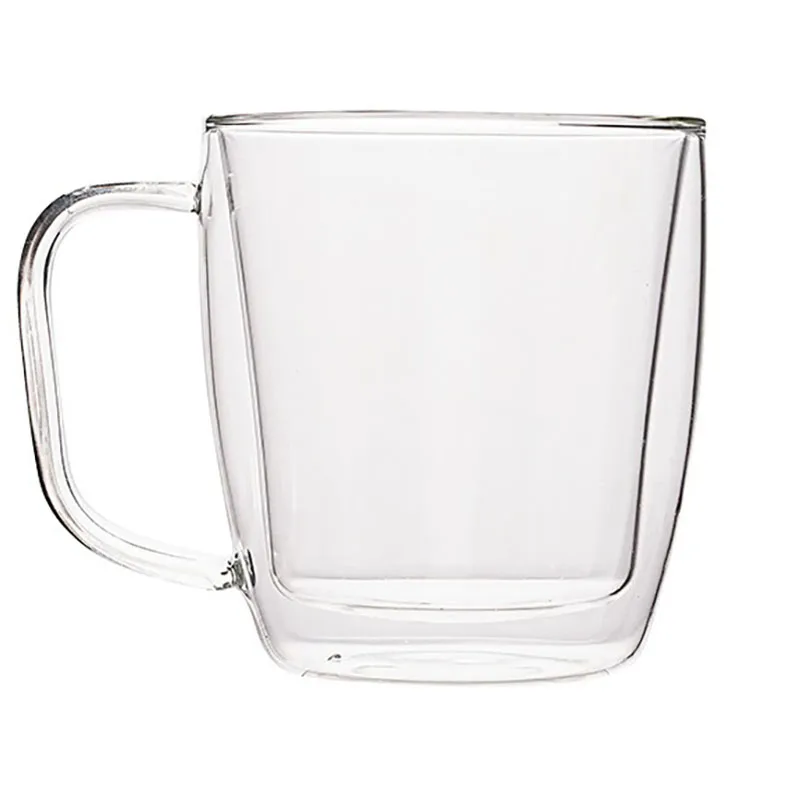 

Double-layered Glass Coffee Cup Whiskey Wine Glass Heat Resistant Cocktail Vodka Shot Wine Mug Water Cup Drinkware Tumbler Set