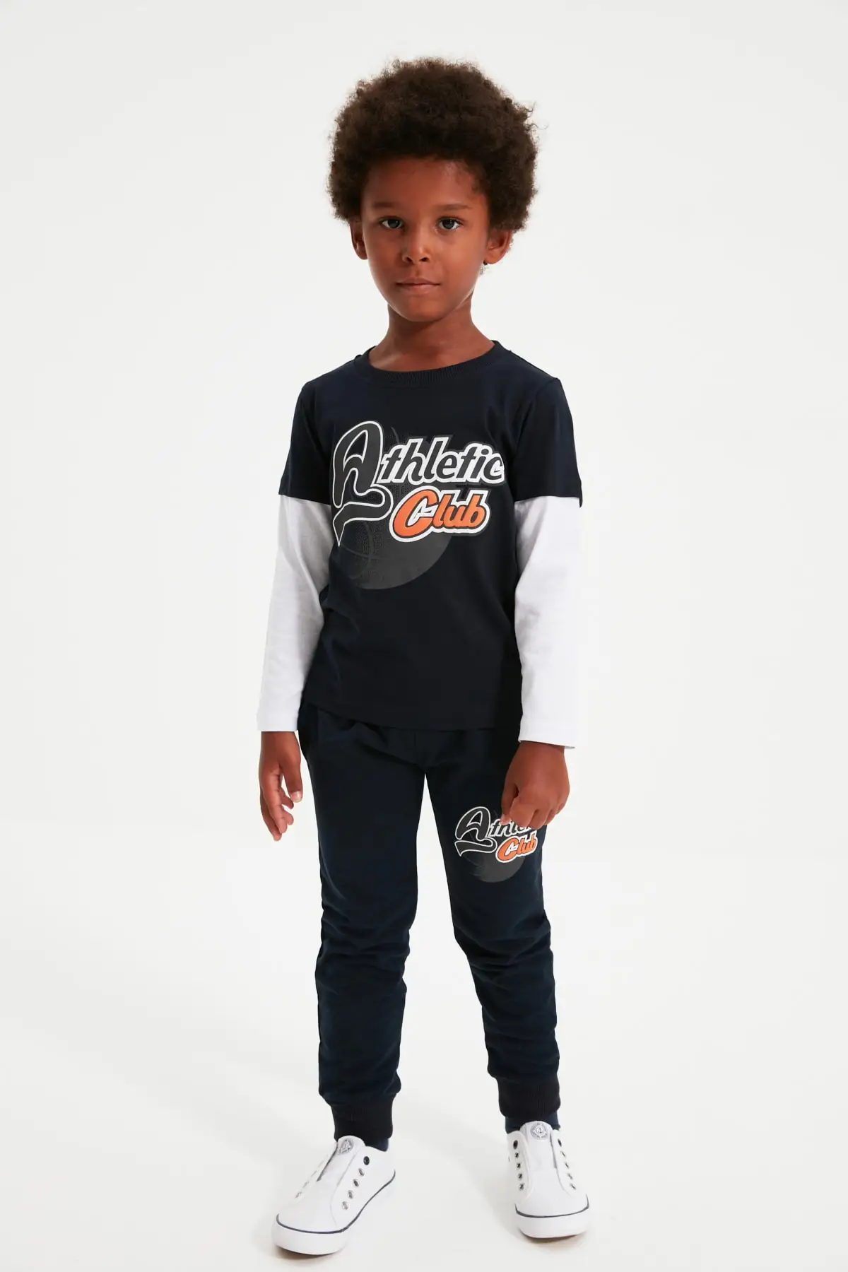 Trendyol Printed Basic Male Child Knitted Slim Tracksuit Set TKDAW22EM0082 | Спорт и развлечения