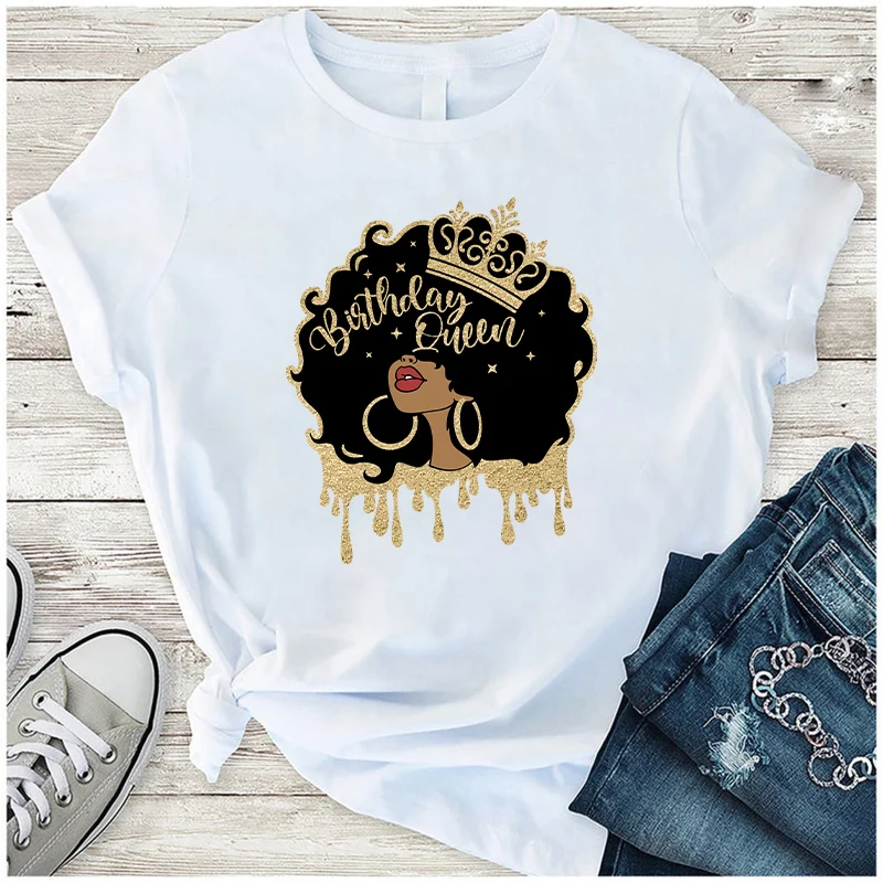 Нашивки для одежды день рождения королева термальная наклейка черной девушки