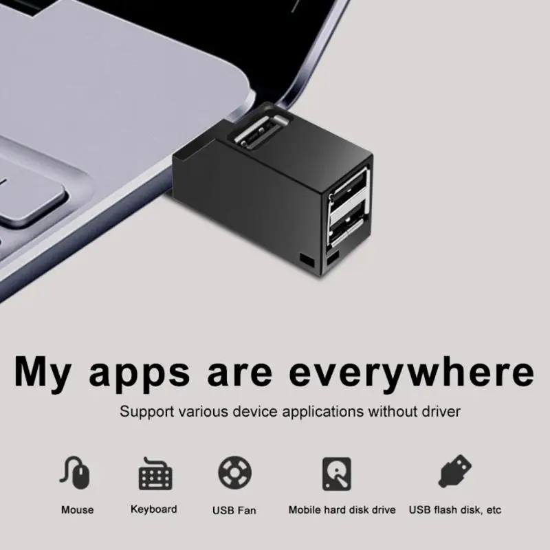 

High Speed Usb Converter Portable 3 Port Extender Usb 2.0 Hub Extender Small Usb3.0 Hub Pc Accessories 480mbps Docking Station