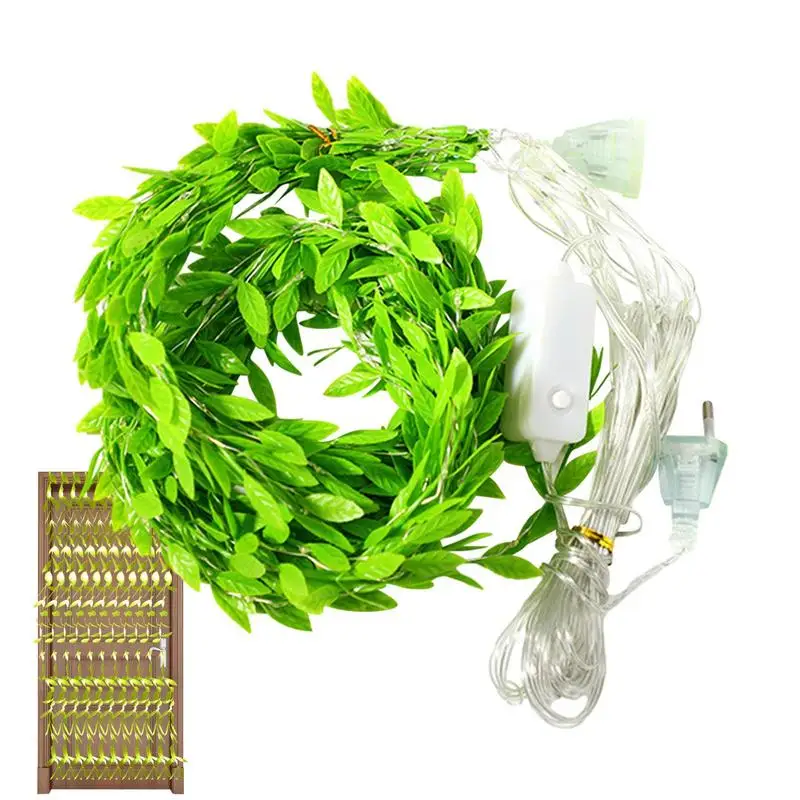 

Lighted Willow Vine LED Willow Vine Lights For Wall Plug-In Fairy Light With Controller 8 Modes For Wall Window Balcony Patio