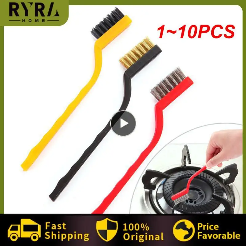 

1~10PCS vanzlife gas stove cleaning wire brush kitchen tools metal fiber brush strong decontaminationa lot