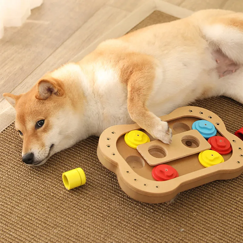 

Dog Puzzle Toys Increase IQ Interactive Slow Dispensing Feeder Pet Cat Puppy Training Games FeedingFeeding Food Intelligence Toy