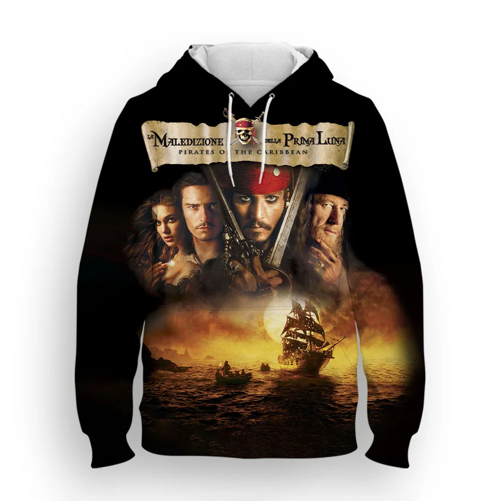 

Свитшот мужской с длинным рукавом и 3D-принтом «Пираты Карибского моря»