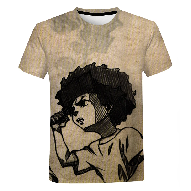 

Summer New The Boondocks 3d T-shirt Men and Women O-neck T-shirt Street Shirt Hip-hop Oversized Casual Fashion Harajuku Top