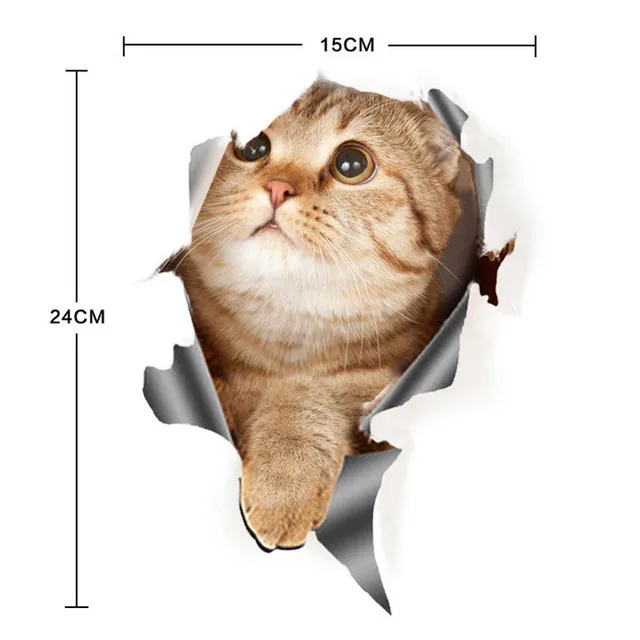 

Broken Glass Effect Cat Car Auto Sticker Sticker z3