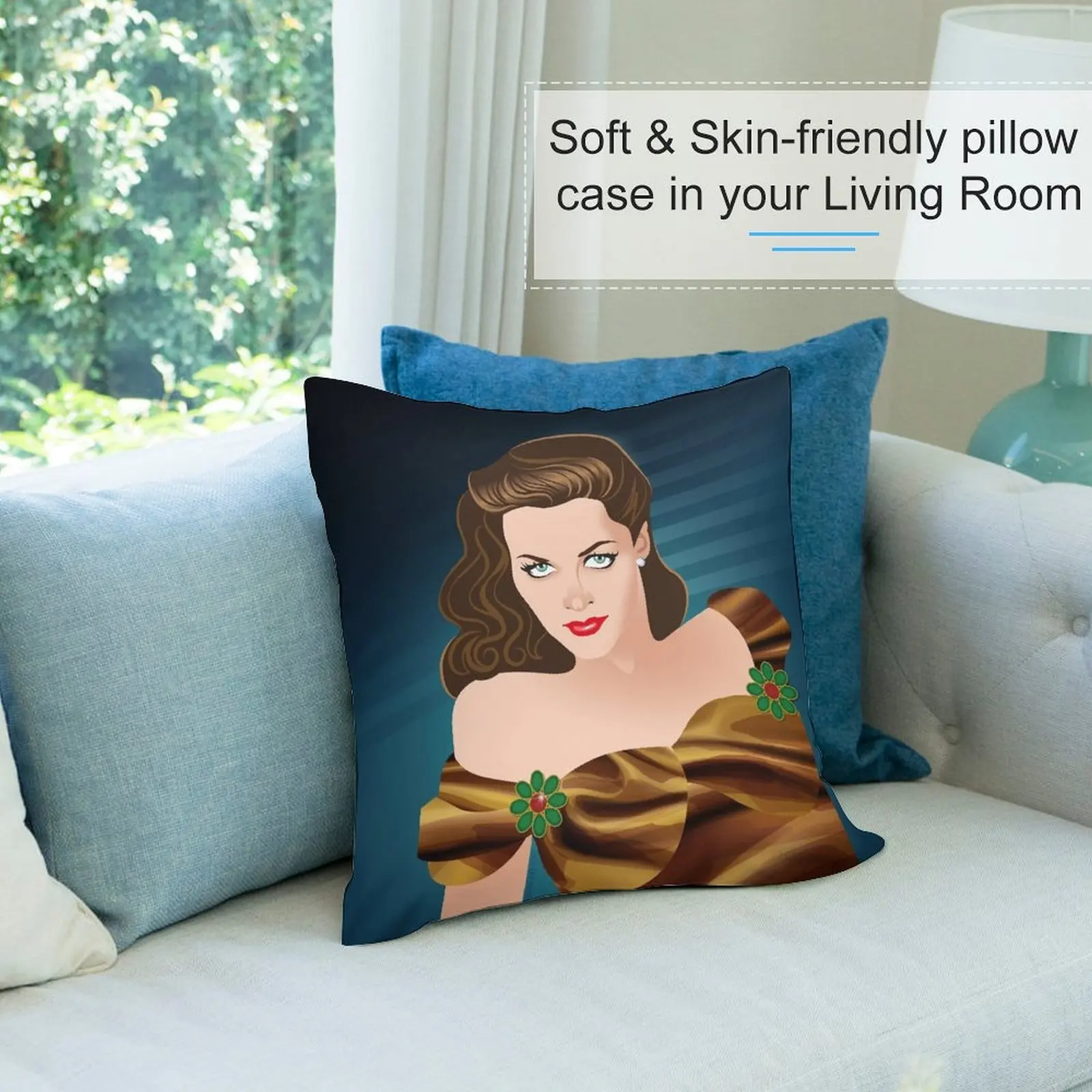 Yvonne De Carlo декоративные наволочки в стиле аниме для девушек дивана рождественские