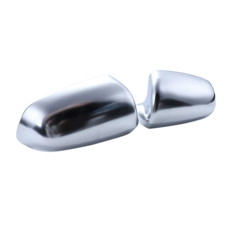 

1Pair Car Wing Mirror Caps Matt Chrome Mirror Cover Rearview Side Mirror Cap S Line for -Audi 2009-2011 A6 2008-2012 A4