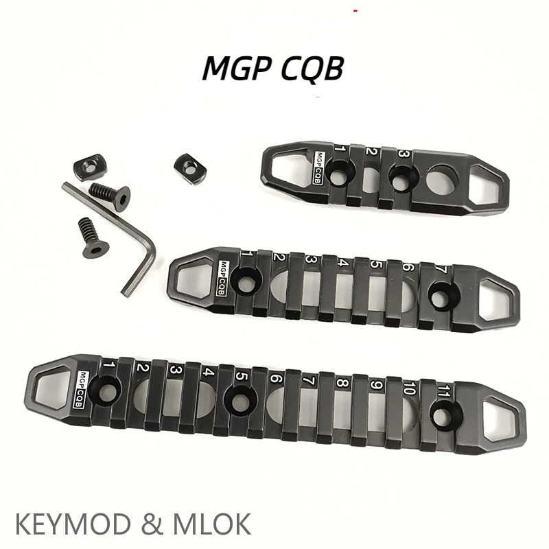 

MGPCQB Model Metal 3-Slot 7-Slot 11-Slot Guide 20mm wide MLOK keymod System universal Guide