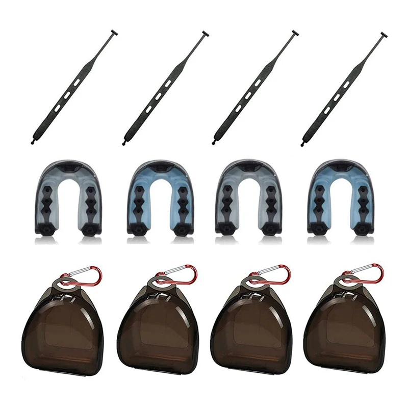

Football Mouth Guard 4-Pack Mouth Guard Sports Football Mouth Guard Sport Hockey Mouthguard with Strap