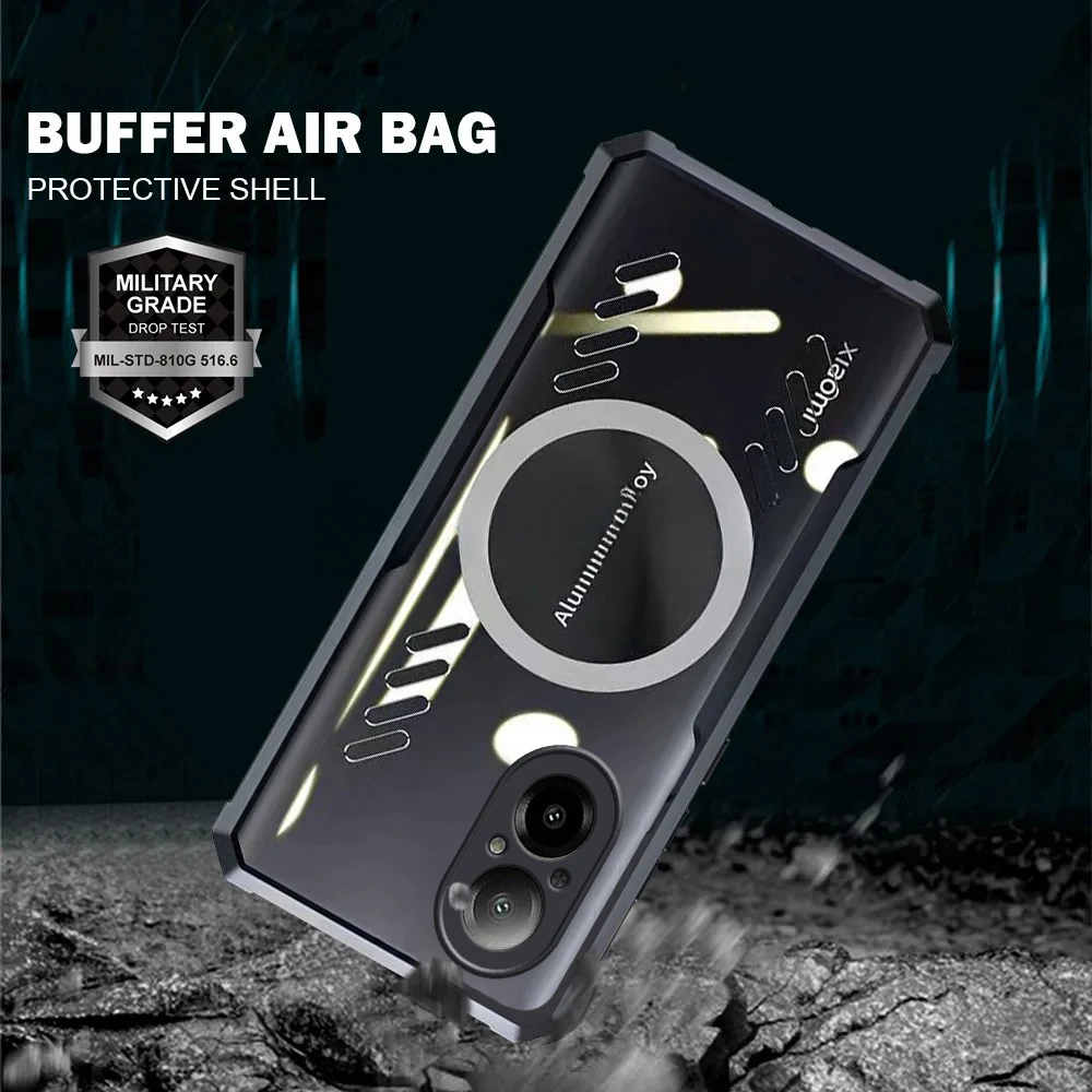 Rzants чехол для OPPO Realme C67 4G теплоотвод Магнитный прозрачный тонкий телефона геймера