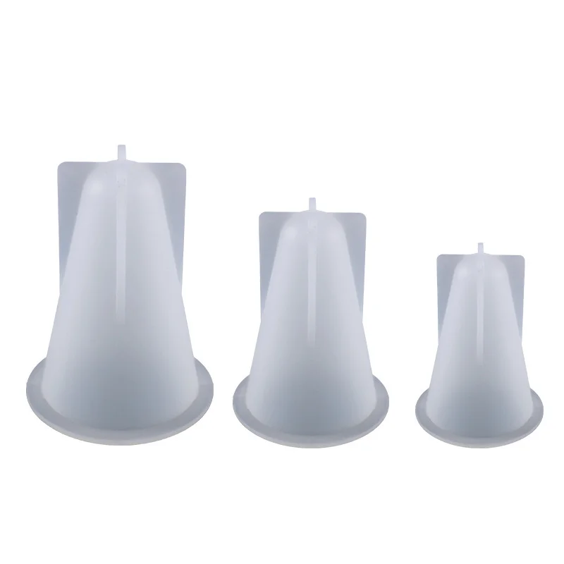 

30-50mm conical silica gel mold made of epoxy resin can be used for candle ring support commonweal film stage setting crafts