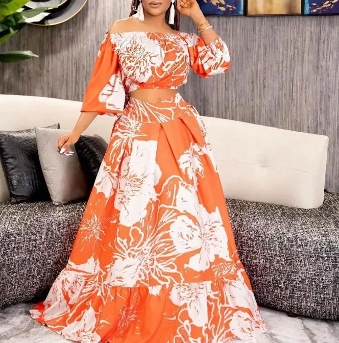 

Комплект из двух предметов, женский наряд, Новинка осени 2023, элегантный темпераментный топ с принтом и воротником-стойкой, Модный повседневный комплект с коротким рукавом