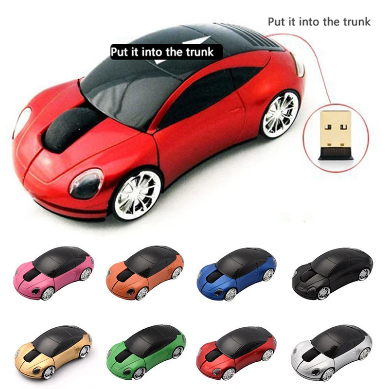 

New USB 2.4G Wireless Photoelectric Car Mouse Cartoon Design Car Shape Photoelectric Mouse Is Suitable For Notebook Computers