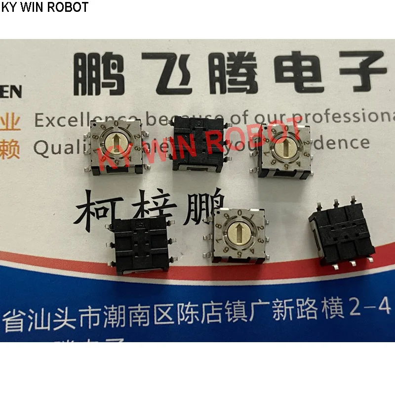 

1PCS U.S. 220AMA10R 220-AMA10R 0-9/10-bit rotary dial coding switch 3: 3-pin positive code patch 6-pin