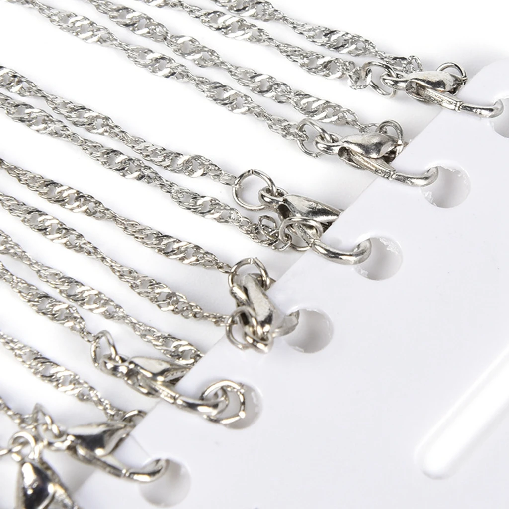 12 шт./лот 42 см цепочка в виде водной ряби ожерелье для женщин цепочки изготовления