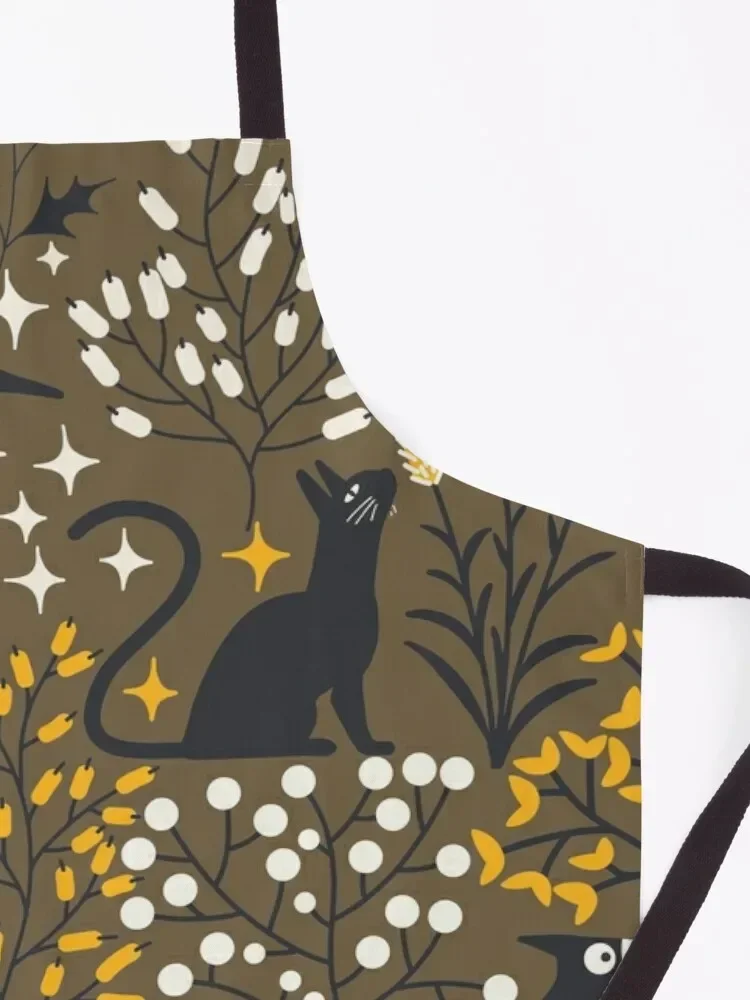 Фартук с рисунком черной кошки и вороны парикмахерский фартук настраиваемый для