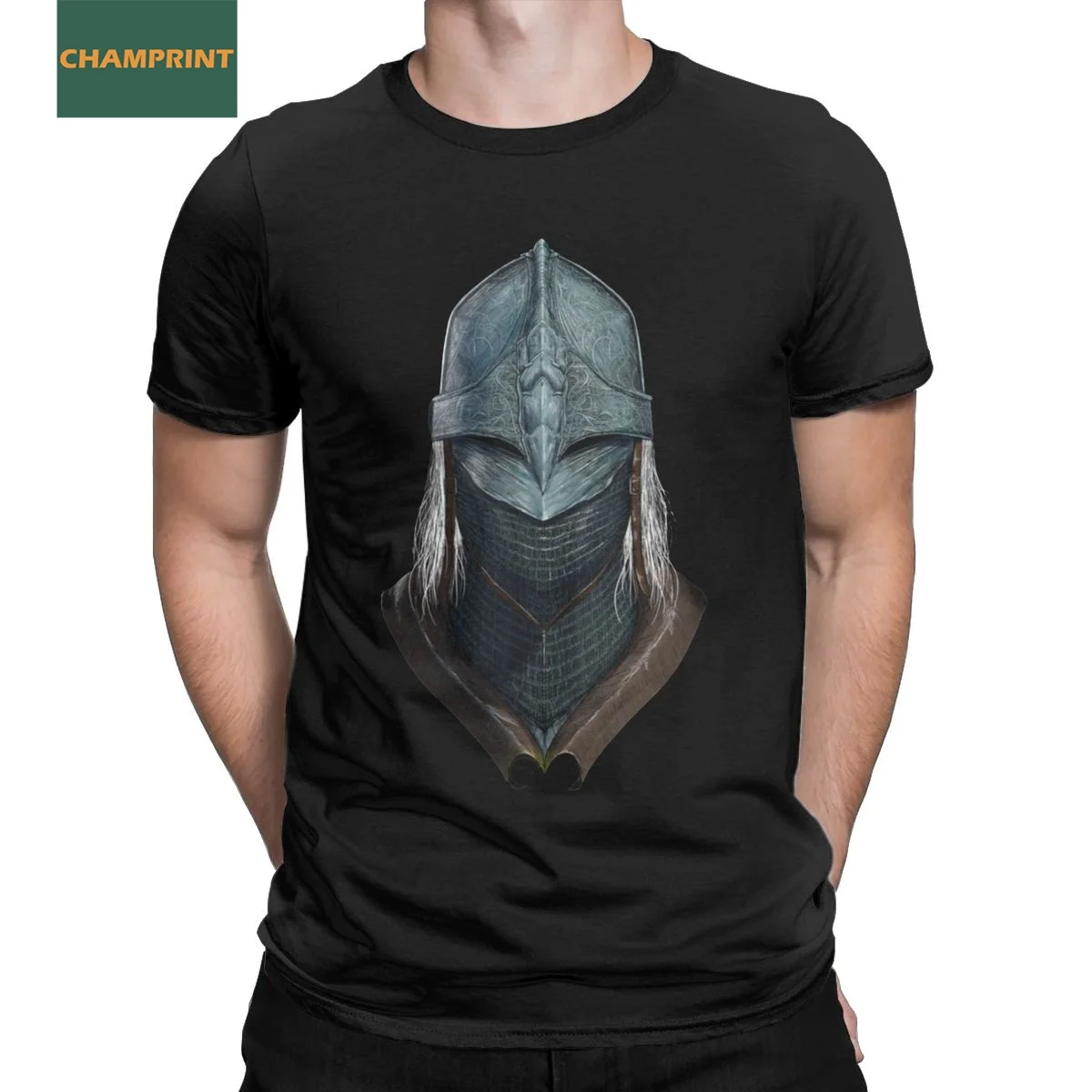 

Мужская футболка из натурального хлопка, с коротким рукавом и круглым вырезом