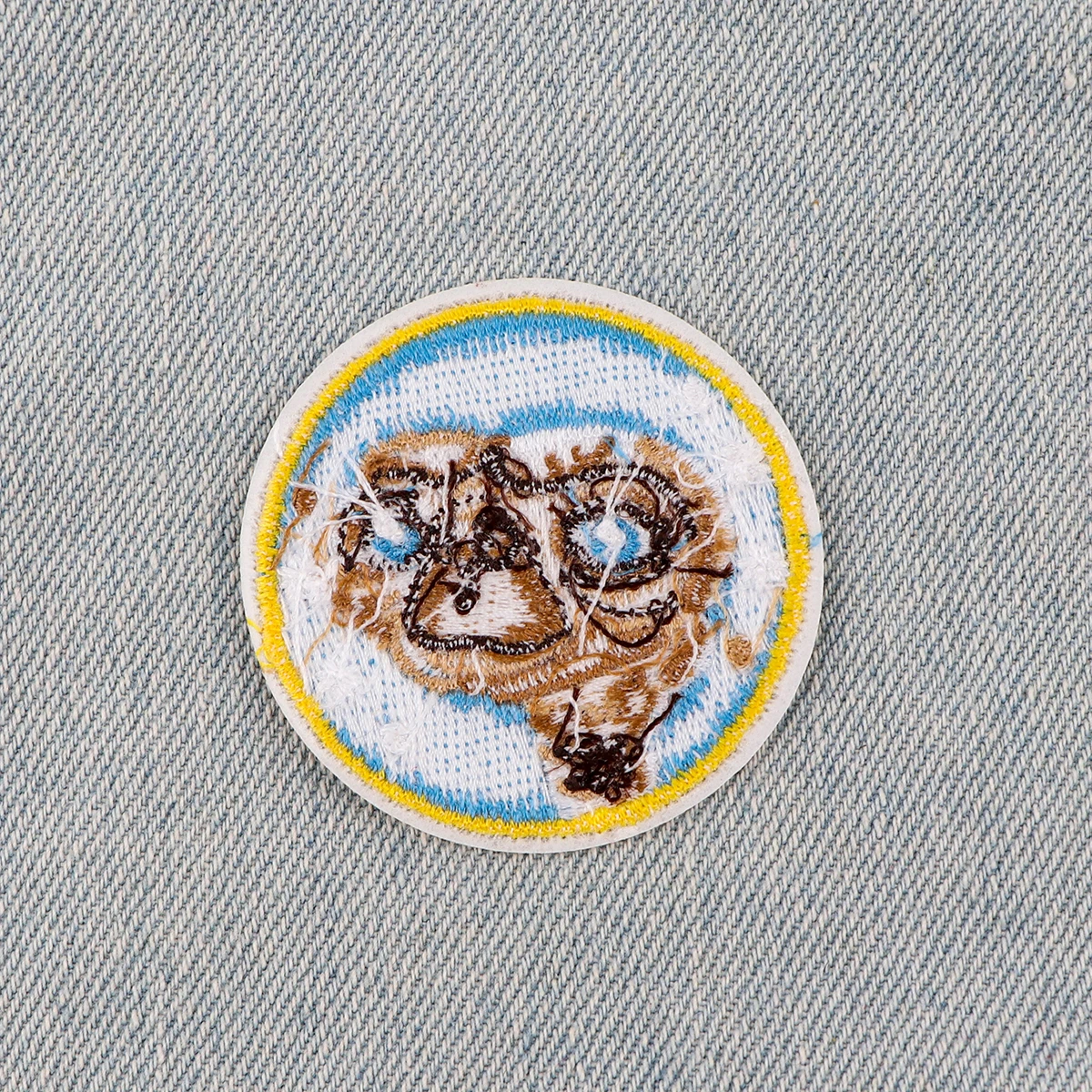 Нашивки с вышивкой инопланетянина термоклейкие нашивки для одежды сделай сам