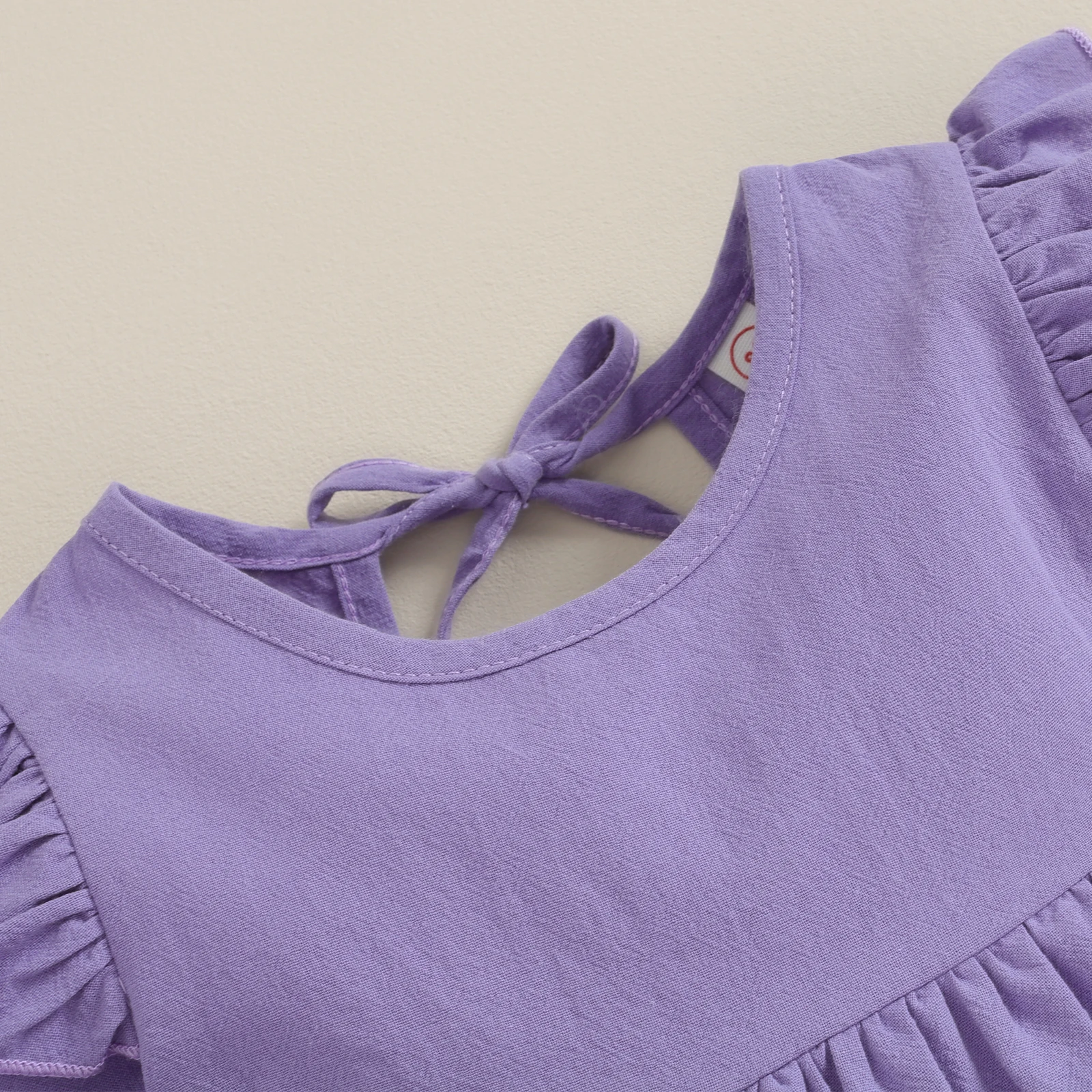 Повседневное платье для девочек однотонное платье-мини с длинным рукавом и