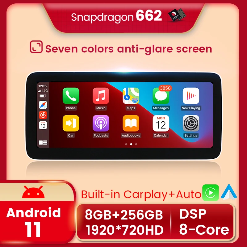 NaviFly Qualcomm 8G + 256G Android 11 автомобильный мультимедийный плеер стерео приемник для