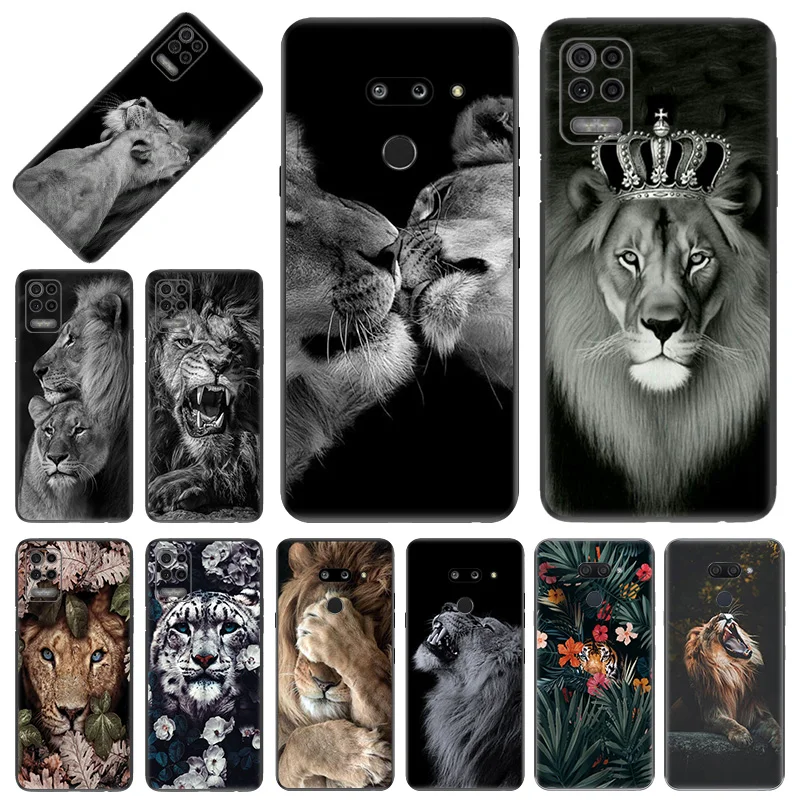 

Lion Tiger king Soft Phone Case For LG K50 K51 K41 K42 K61 K52 K71 G6 G7 K40 S Motorola G8 G9 G200 G Power One Fusion E6s Cover