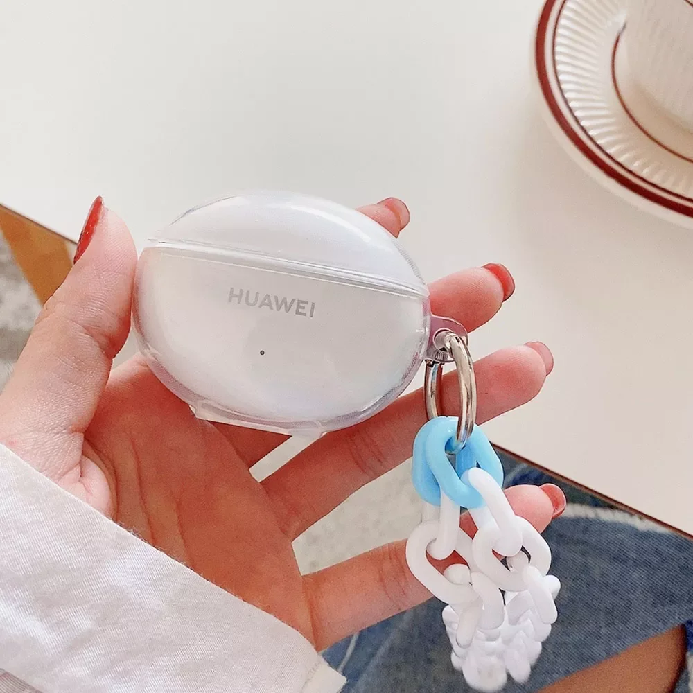 

Transparent Soft Silicone Case for Huawei Freebuds 4 4i Pro 3 Case Simple Bluetooth Earphone Accessories Cover Keychain funda