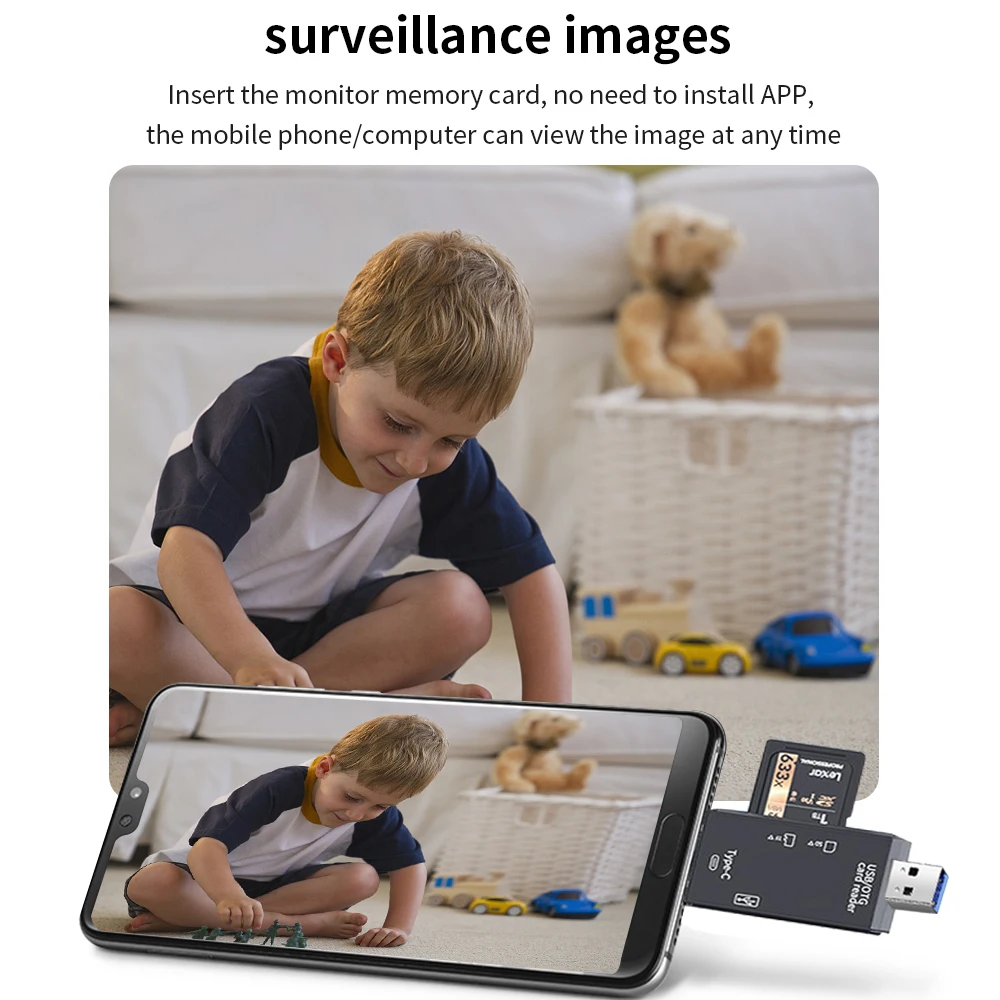 Кардридер TISHRIC 6 в 1 USB + Type-C micro Android/TYPE- C устройство для чтения карт TF SD адаптер OTG Drive