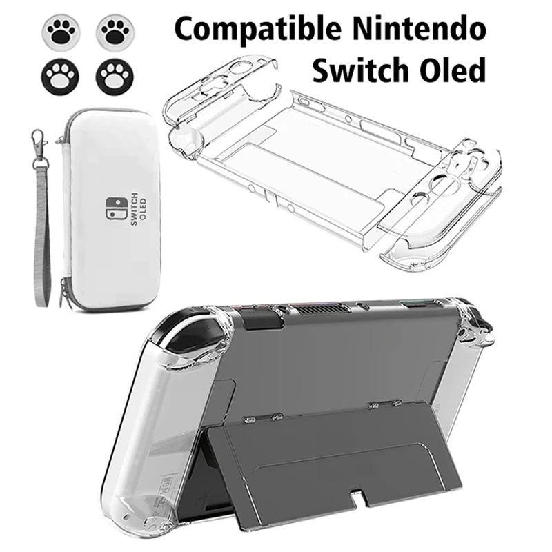 

Прозрачный защитный чехол для Nintendo Switch Oled, Жесткий Чехол Для Switch Oled, аксессуары для консоли