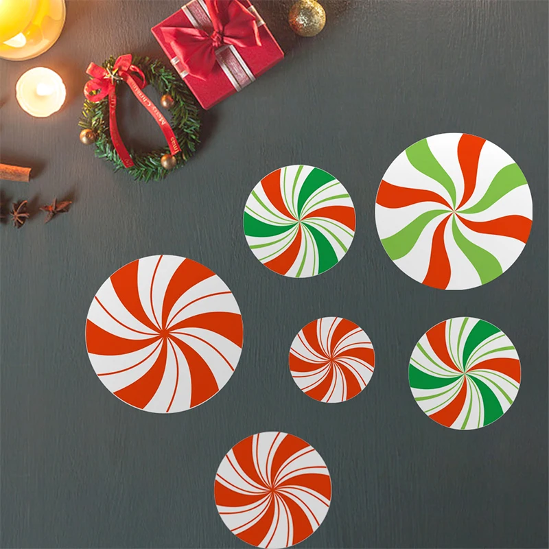 Самоклеящиеся круглые рождественские наклейки сделай сам