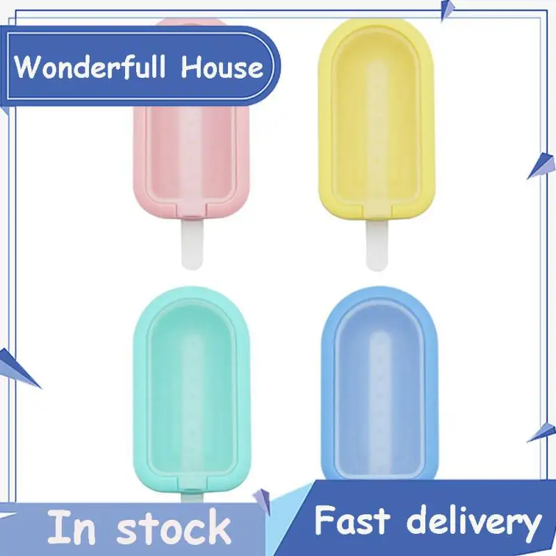 

Food Grade Silicone Ice Cream Box Maker Easy To Demold Summer Silicone Mold Easy To Clean Silicone Ice Cream Mold Ice-lolly Mold