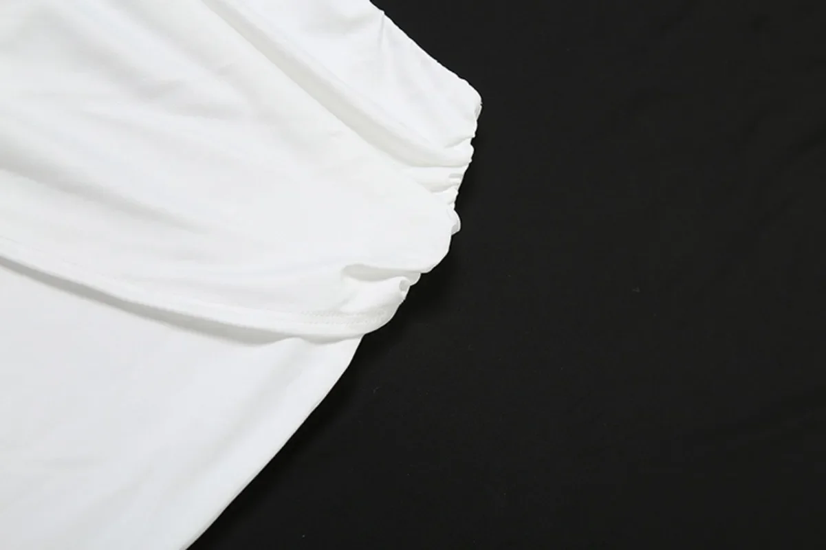 Женский однотонный комплект из 2 предметов со рюшами элегантный сексуальный