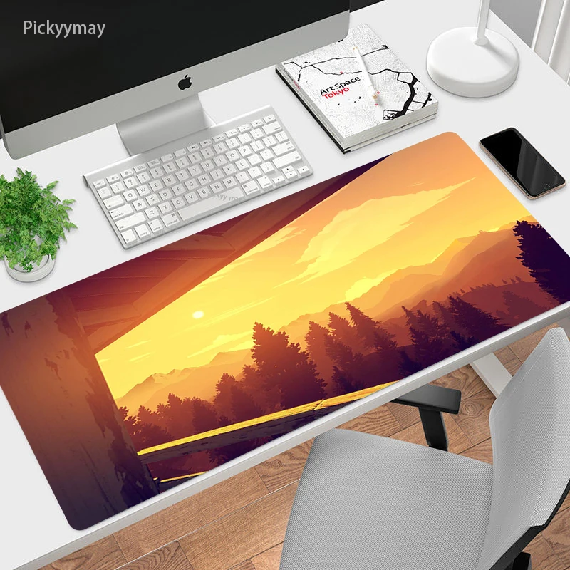 deep forest firewatch mousepad gaming mouse pad large mouse mat keyboard xxl laptop gamer carpet desk play mats for cs go lol free global shipping