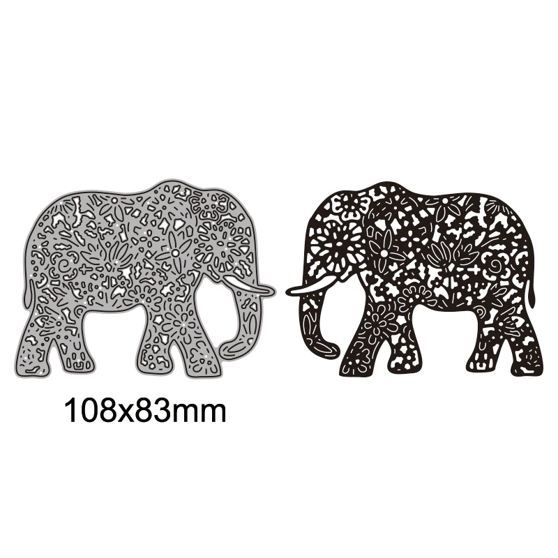 Металлические высекальные штампы в виде слона для рукоделия высечка