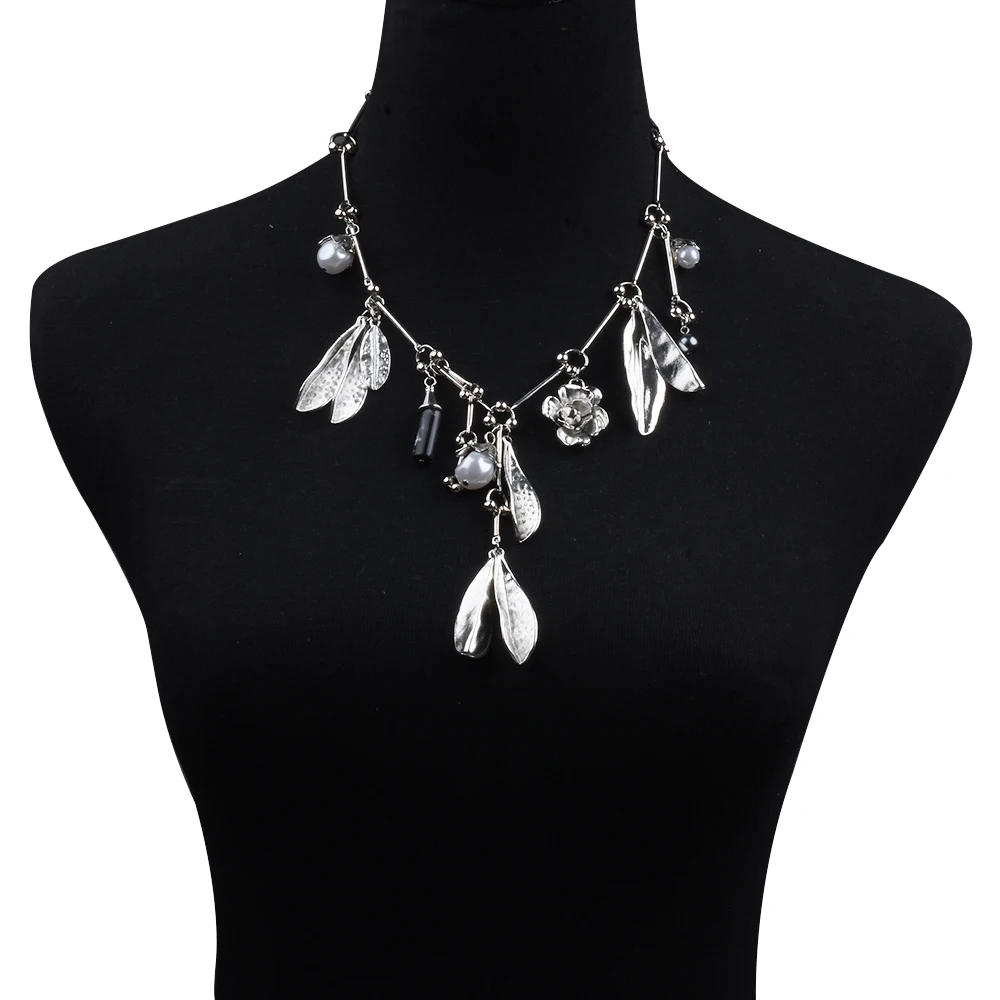 Новинка 2025 года этническое винтажное ожерелье в стиле бохо с золотым листом из