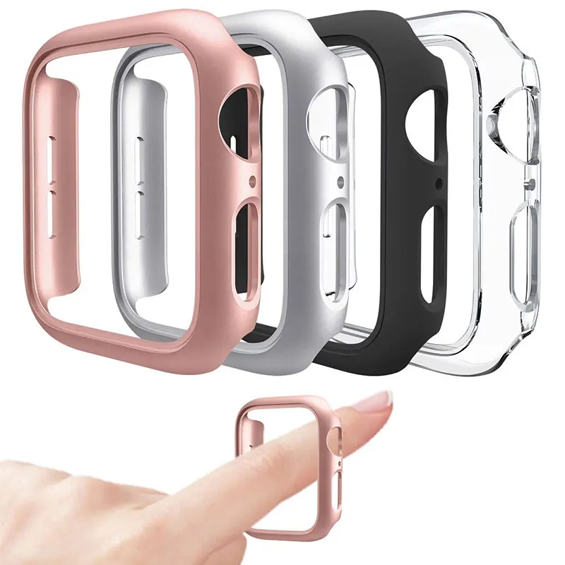 Cover for Apple Watch Case 45mm 41mm 44mm 40mm 42mm 38mm Accessories PC Protector bumper iWatch for Iwatch Series 7 SE 6 5 4 3 2