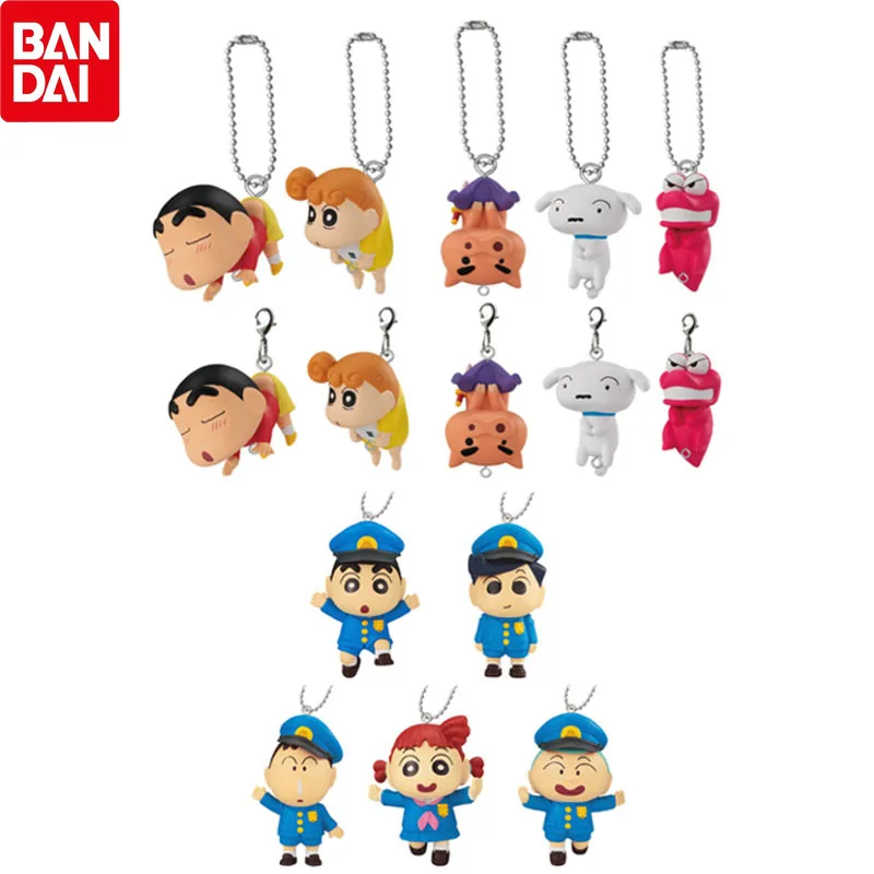 

Фигурки героев аниме Bandai, Оригинальные фигурки гасяпона, Crayon Shin-chan, модель, брелок, кукла, подвеска, коллекционные игрушки, подарки для детей